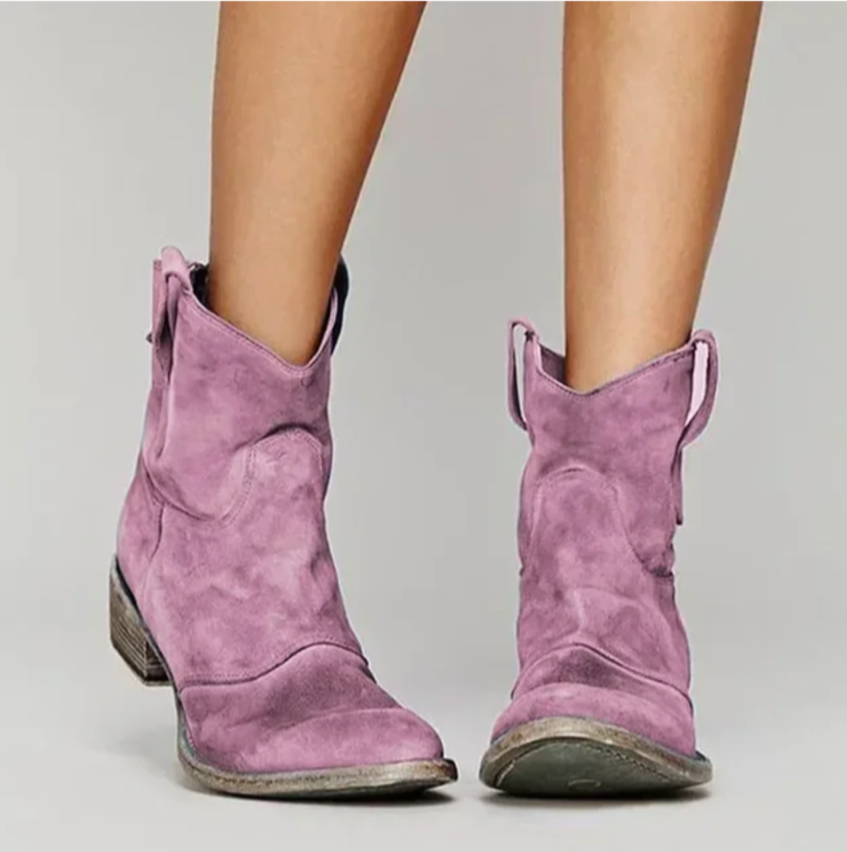 Rosa |  Botas Vaquero de ante