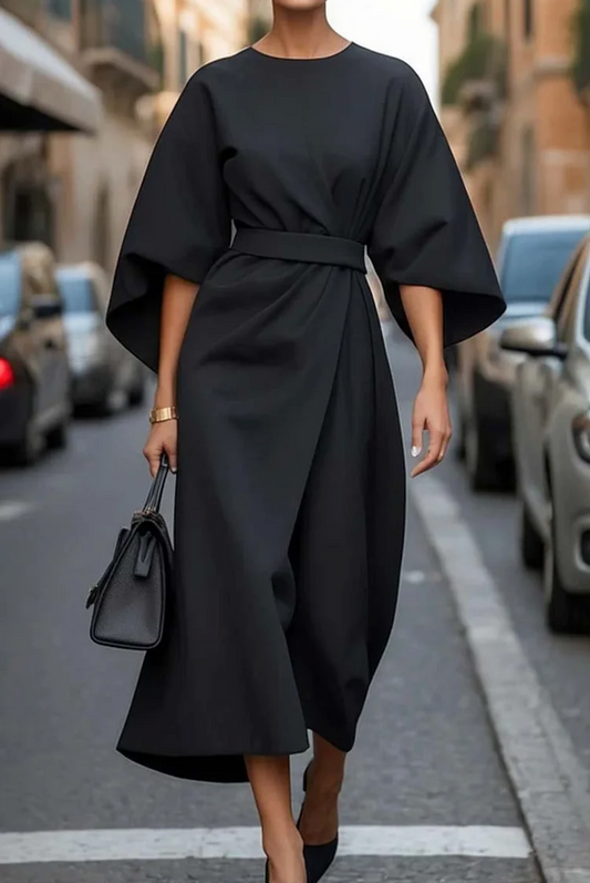 Sonia™ | Elegante vestido con mangas farol y cinturón