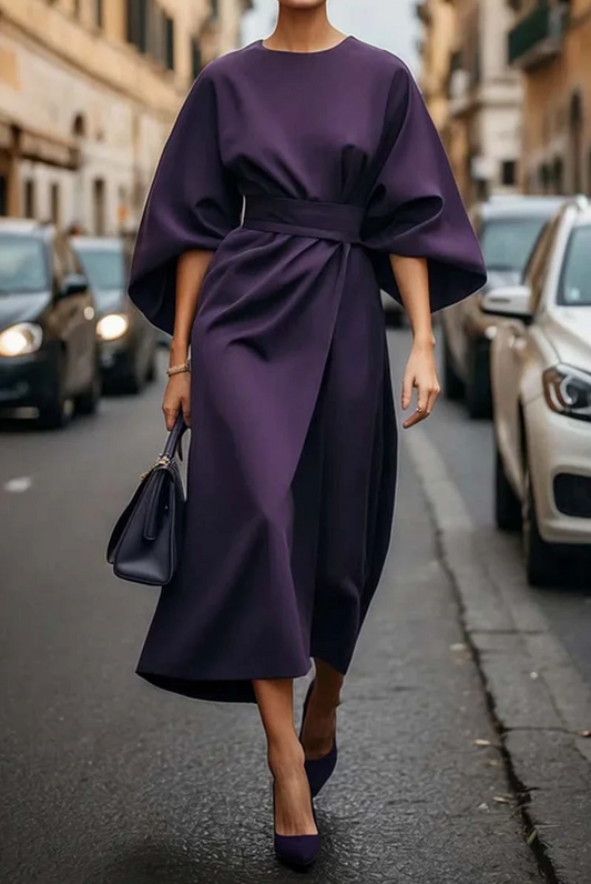 Sonia™ | Elegante vestido con mangas farol y cinturón