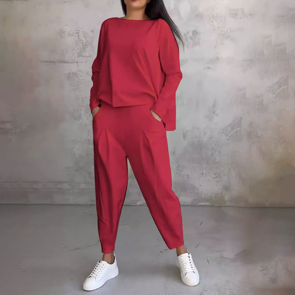 Ana | Cómodo conjunto de dos piezas con cuello redondo